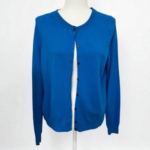 Boden Catriona Cotton Cardigan | Medium | Brilliant Blue - Picture 2 of 8